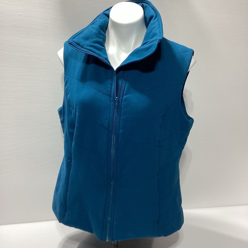 Coldwater Creek Teal Vest Lined XL